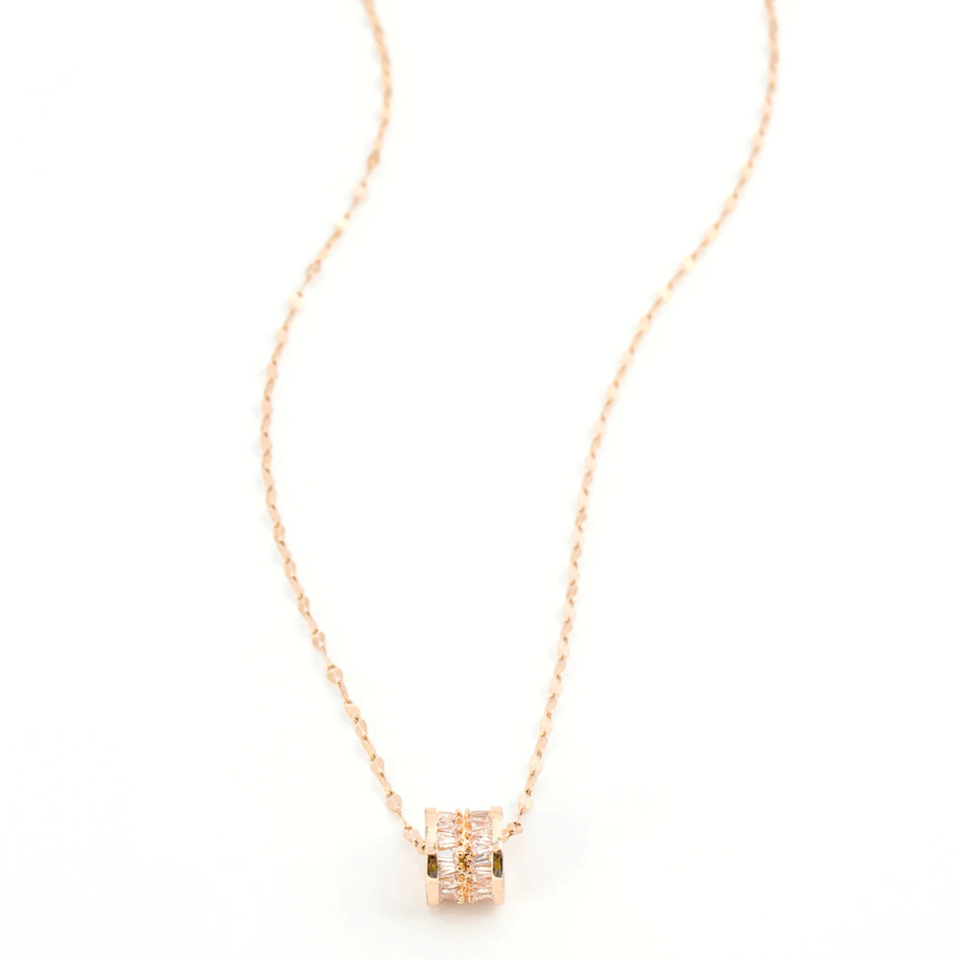 Necklace Female Small Woman Waist Rose Gold Light Luxury Niche Senior Full Drill Clavicle Chain Everything