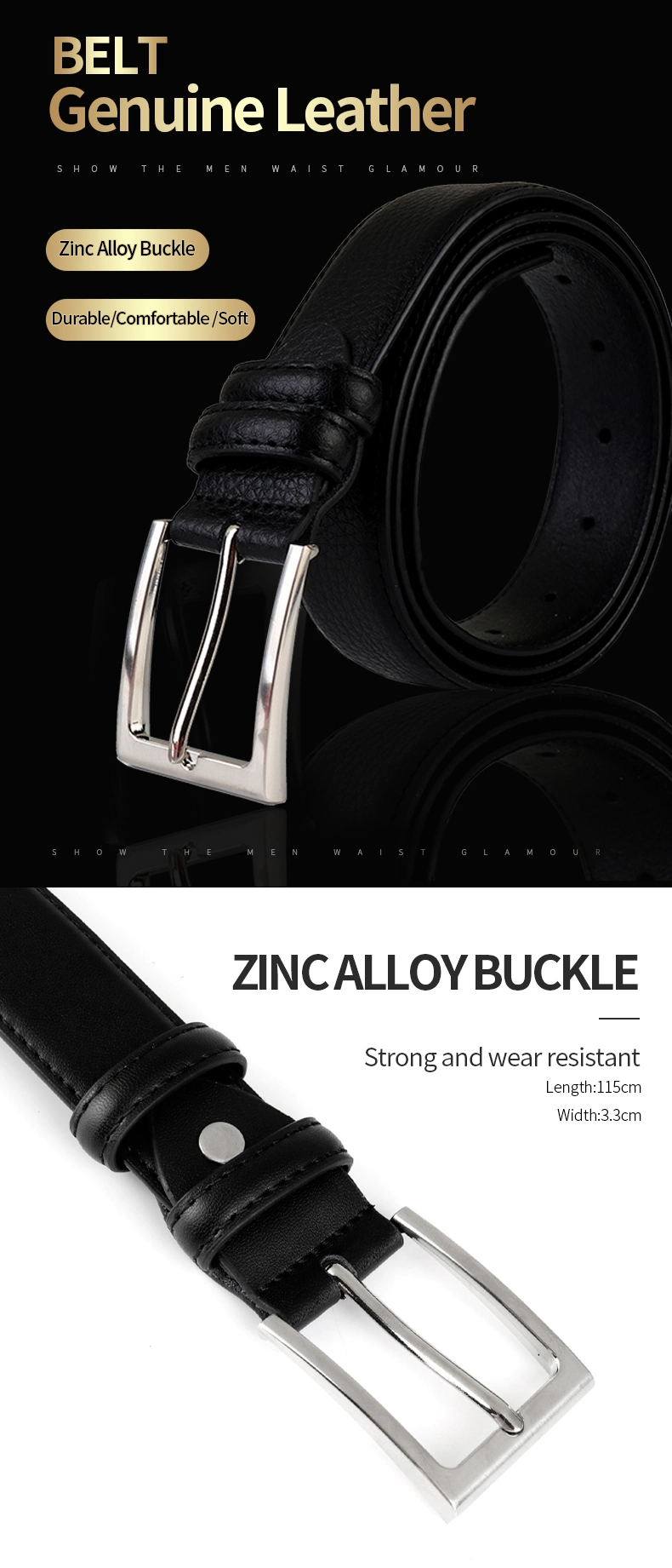 Men Belt Cow Genuine Leather Designer Belts for Men High Quality Fashion Vintage Pin Buckle Male Strap for Jeans Hot Sale