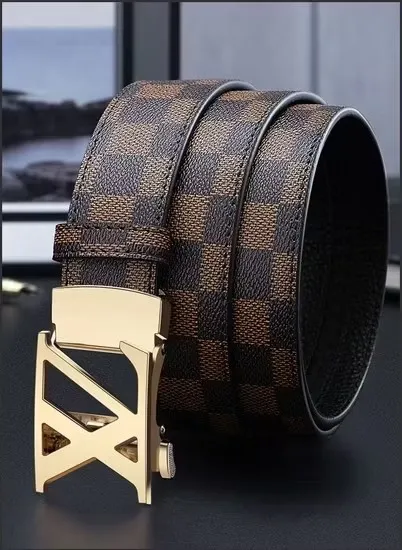 Marca de moda de ventas calientes personalizadas Primera correa reversible de cuero de vaca para hombres (35-23004)