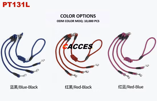 Correas para perros 3 en 1 Separador de correas para perros de 3 vías, Correas para múltiples mascotas, Correa triple para perros Ajustable Desmontable Sin enredos Cuerda de tracción de nailon para 3 perros Gato Mascota 1.2 / 1.4m